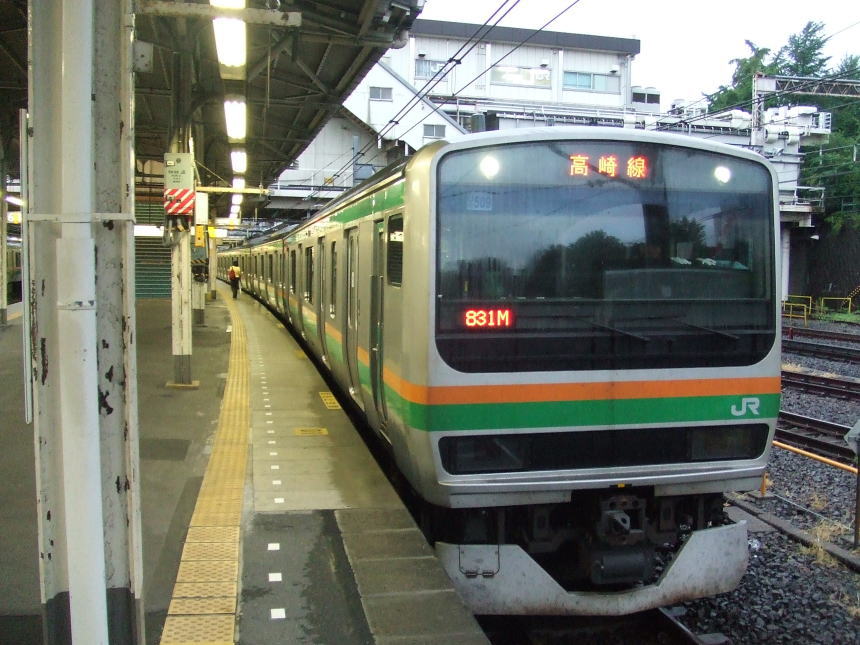 上野で乗換えた電車
