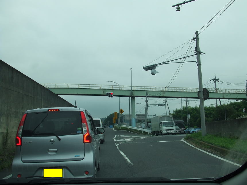 国道4号線に入る交差点