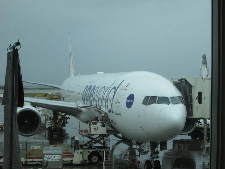 今日乗る飛行機