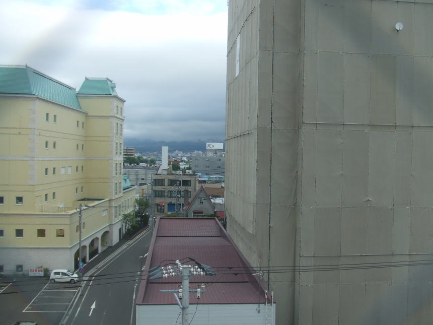 泊まった部屋から見える景色