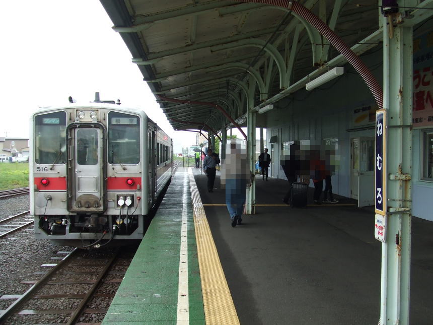 根室駅到着ホーム
