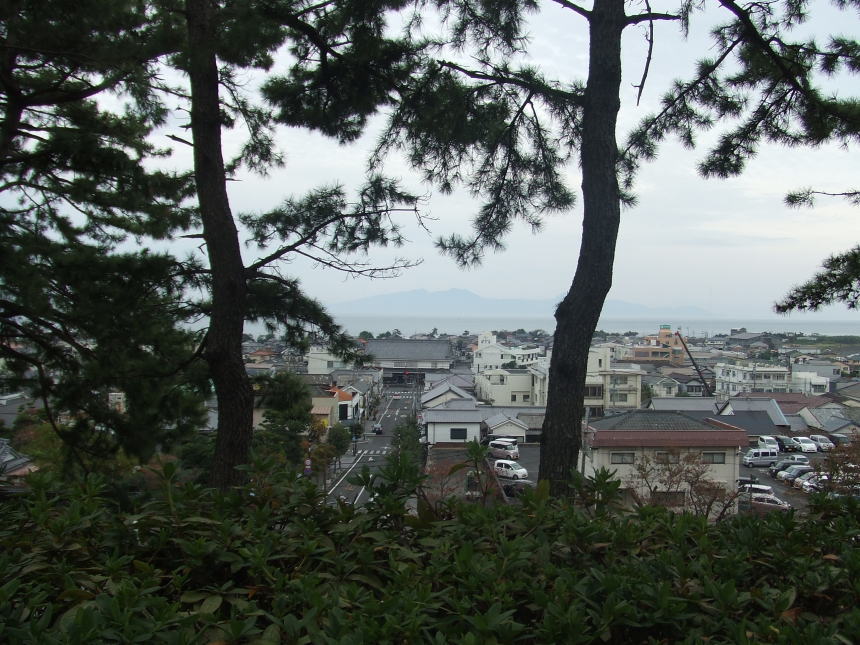 島原城から見る駅