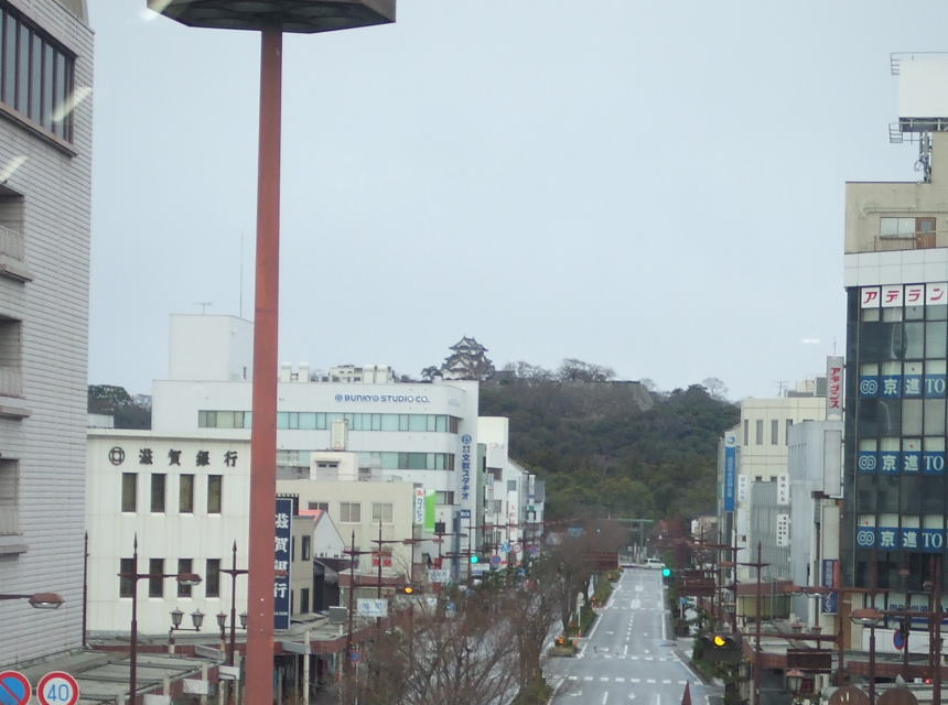 彦根駅から見える彦根城