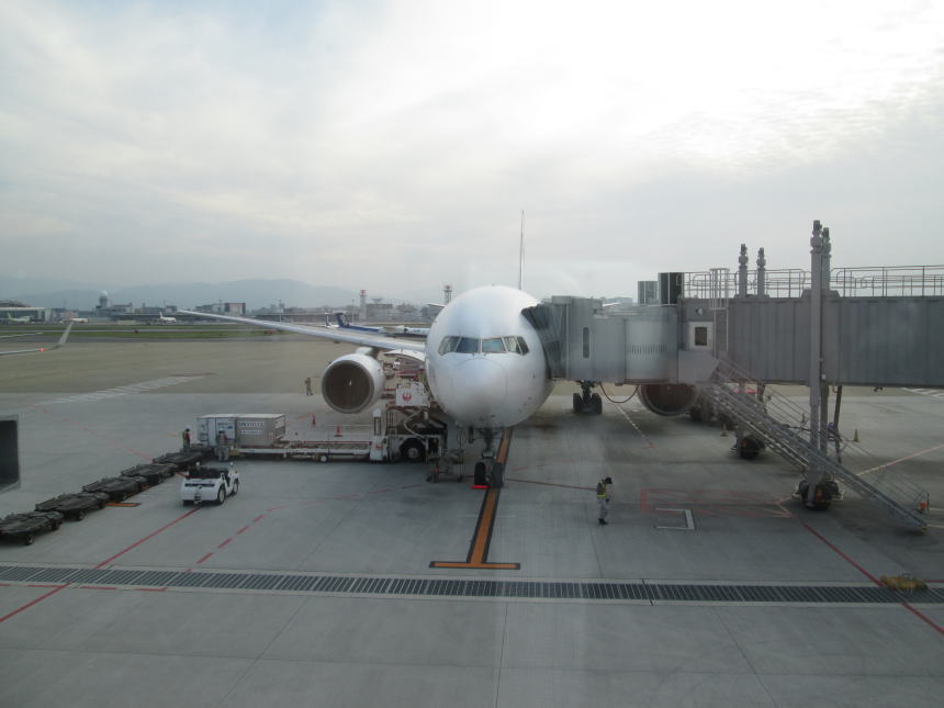 乗る飛行機（正面）