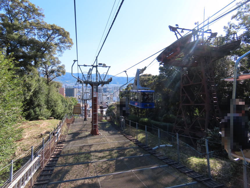 ロープウェイに追い越された