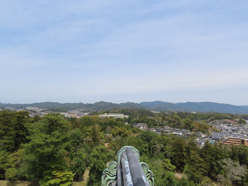 天守からの眺望(北側)